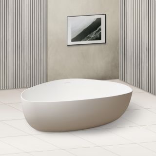 Ванна из искусственного камня ABBER Stein AS9608 130x180см белый матовый